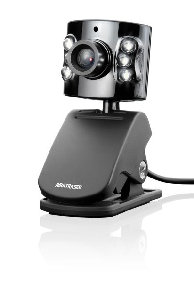 WebCam Multilaser USB c/ Microfone Preta